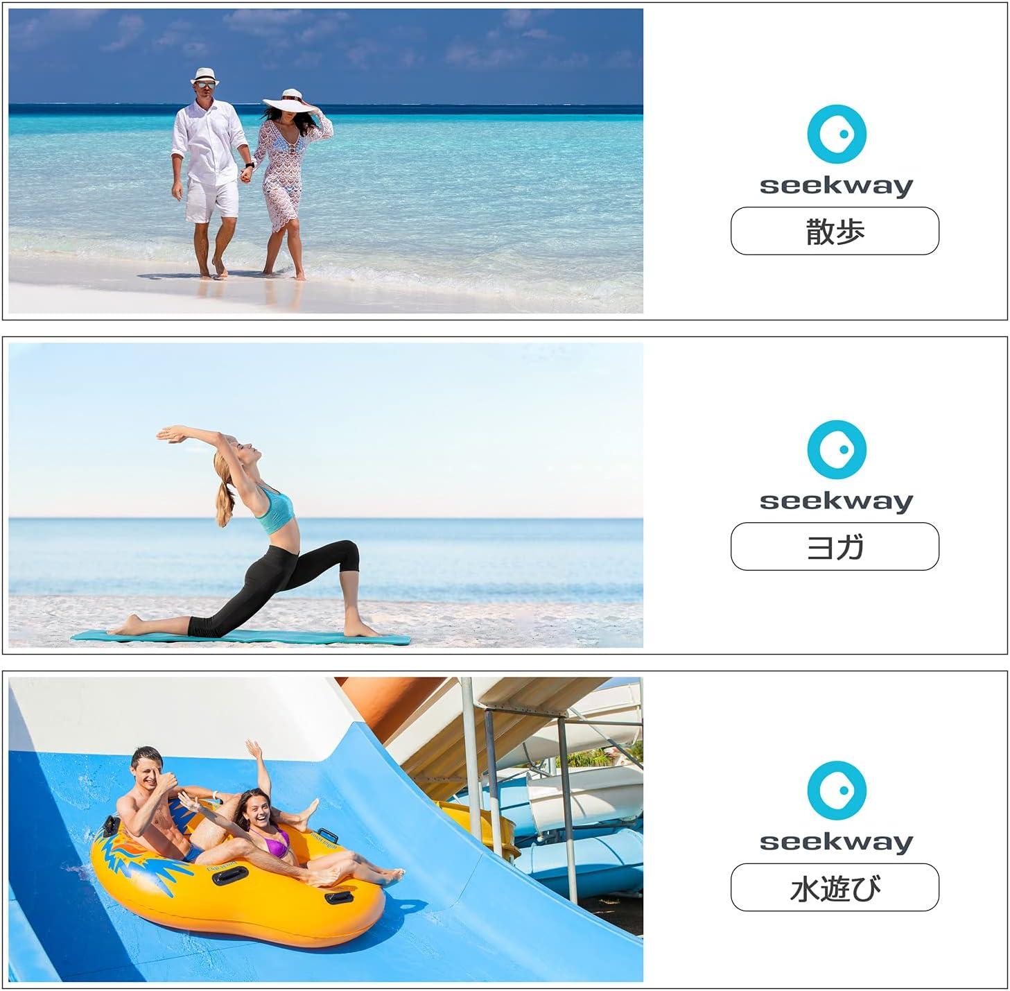 imageSEEKWAY Water Shoes QuickDry Aqua Socks Barefoot Slipon for Beach Pool Swim River Yoga Lake Surf Women Men Black SK0011dsplice Green