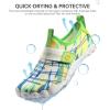 SEEKWAY Barefoot Water Shoes for Kids – Wide Toe Box and Quick-Dry Sand Shoes Toddler for Hiking Swim Beach Pool Kayak Sport Accessories, Camping Essentials Must-Haves for Boys Girls Sizes(2c-white Green)