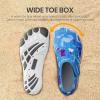 SEEKWAY Barefoot Water Shoes for Kids – Wide Toe Box and Quick-Dry Sand Shoes Toddler for Hiking Swim Beach Pool Kayak Sport Accessories, Camping Essentials Non-Slip for Boys Girls Sizes(3b-112 Blue Dinosaur)