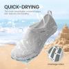 SEEKWAY Barefoot Water Shoes for Kids – Wide Toe Box and Quick-Dry Sand Shoes Toddler for Hiking Swim Beach Pool Kayak Sport Accessories, Camping Essentials Non-Slip for Boys Girls Sizes(4f-206 Gray White)