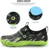 SEEKWAY Barefoot Water Shoes for Kids – Wide Toe Box and Quick-Dry Sand Shoes Toddler for Hiking Swim Beach Pool Kayak Sport Accessories, Camping Essentials Must-Haves for Boys Girls Sizes(1d-black Green)