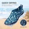 SEEKWAY Barefoot Water Shoes for Kids – Wide Toe Box and Quick-Dry Sand Shoes Toddler for Hiking Swim Beach Pool Kayak Sport Accessories, Camping Essentials Non-Slip for Boys Girls Sizes(4a-201 Black Blue)