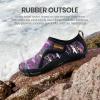 SEEKWAY Barefoot Water Shoes for Kids – Wide Toe Box and Quick-Dry Sand Shoes Toddler for Hiking Swim Beach Pool Kayak Sport Accessories, Camping Essentials Non-Slip for Boys Girls Sizes(2f-110 Purple Shark)