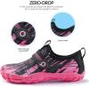 SEEKWAY Barefoot Water Shoes for Kids – Wide Toe Box and Quick-Dry Sand Shoes Toddler for Hiking Swim Beach Pool Kayak Sport Accessories, Camping Essentials Must-Haves for Boys Girls Sizes(1b-black Pink)