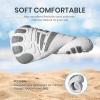 SEEKWAY Barefoot Water Shoes for Kids – Wide Toe Box and Quick-Dry Sand Shoes Toddler for Hiking Swim Beach Pool Kayak Sport Accessories, Camping Essentials Non-Slip for Boys Girls Sizes(4f-206 Gray White)