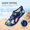 SEEKWAY Barefoot Water Shoes for Kids – Wide Toe Box and Quick-Dry Sand Shoes Toddler for Hiking Swim Beach Pool Kayak Sport Accessories, Camping Essentials Non-Slip for Boys Girls Sizes(2d-108 Blue Shark)