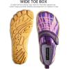 SEEKWAY Barefoot Water Shoes for Kids – Wide Toe Box and Quick-Dry Sand Shoes Toddler for Hiking Swim Beach Pool Kayak Sport Accessories, Camping Essentials Must-Haves for Boys Girls Sizes(2e-yellow Purple)