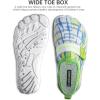 SEEKWAY Barefoot Water Shoes for Kids – Wide Toe Box and Quick-Dry Sand Shoes Toddler for Hiking Swim Beach Pool Kayak Sport Accessories, Camping Essentials Must-Haves for Boys Girls Sizes(2c-white Green)