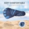 SEEKWAY Barefoot Water Shoes for Kids – Wide Toe Box and Quick-Dry Sand Shoes Toddler for Hiking Swim Beach Pool Kayak Sport Accessories, Camping Essentials Non-Slip for Boys Girls Sizes(4a-201 Black Blue)