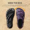 SEEKWAY Barefoot Water Shoes for Kids – Wide Toe Box and Quick-Dry Sand Shoes Toddler for Hiking Swim Beach Pool Kayak Sport Accessories, Camping Essentials Non-Slip for Boys Girls Sizes(2f-110 Purple Shark)