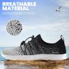SEEKWAY Mens Womens Water Shoes Quick Dry Aqua Shoes Barefoot for Beach Surf Hiking Pool Water Sports(1d-grey Black)