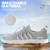 SEEKWAY Mens Womens Water Shoes Quick Dry Aqua Shoes Barefoot for Beach Surf Hiking Pool Water Sports(1f-light Gray)