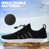 SEEKWAY Mens Womens Water Shoes Quick Dry Aqua Shoes Barefoot for Beach Surf Hiking Pool Water Sports(1g-black White)