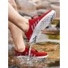 SEEKWAY Mens Womens Water Shoes Quick Dry Aqua Shoes Barefoot for Beach Surf Hiking Pool Water Sports(1h-red White)