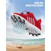 SEEKWAY Mens Womens Water Shoes Quick Dry Aqua Shoes Barefoot for Beach Surf Hiking Pool Water Sports(1h-red White)