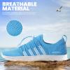 SEEKWAY Mens Womens Water Shoes Quick Dry Aqua Shoes Barefoot for Beach Surf Hiking Pool Water Sports(1j-light Blue)