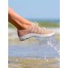 SEEKWAY Mens Womens Water Shoes Quick Dry Aqua Shoes Barefoot for Beach Surf Hiking Pool Water Sports(1n-champagne)