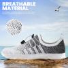 SEEKWAY Mens Womens Water Shoes Quick Dry Aqua Shoes Barefoot for Beach Surf Hiking Pool Water Sports(1p-light Grey)