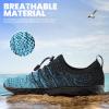 SEEKWAY Mens Womens Water Shoes Quick Dry Aqua Shoes Barefoot for Beach Surf Hiking Pool Water Sports(1r-blue Black)