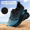 SEEKWAY Mens Womens Water Shoes Quick Dry Aqua Shoes Barefoot for Beach Surf Hiking Pool Water Sports(1r-blue Black)