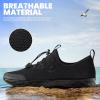 SEEKWAY Mens Womens Water Shoes Quick Dry Aqua Shoes Barefoot for Beach Surf Hiking Pool Water Sports(1u-all Black)