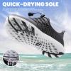 SEEKWAY Mens Womens Water Shoes Quick Dry Aqua Shoes Barefoot for Beach Surf Hiking Pool Water Sports(2a-knit Gray)