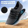 SEEKWAY Mens Womens Water Shoes Quick Dry Aqua Shoes Barefoot for Beach Surf Hiking Pool Water Sports(2a-knit Gray)