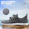 SEEKWAY Mens Womens Water Shoes Quick Dry Aqua Shoes Barefoot for Beach Surf Hiking Pool Water Sports(2a-knit Gray)