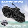 SEEKWAY Mens Womens Water Shoes Quick Dry Aqua Shoes Barefoot for Beach Surf Hiking Pool Water Sports(2c-knit Galaxy)