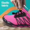SEEKWAY Water Shoes Men Women Adult Quick-Dry Aqua Sock Barefoot for Beach Swim River Pool Lake Hiking Kayaking Surfing(3f-410 Rose Red)