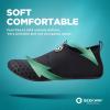 SEEKWAY Water Shoes Quick-Dry Aqua Socks Barefoot Slip-on for Beach Pool Swim River Yoga Lake Surf Women Men Black SK001(1a-splice Black)