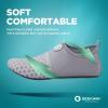 SEEKWAY Water Shoes Quick-Dry Aqua Socks Barefoot Slip-on for Beach Pool Swim River Yoga Lake Surf Women Men Black SK001(1b-splice Grayish)