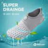 SEEKWAY Water Shoes Quick-Dry Aqua Socks Barefoot Slip-on for Beach Pool Swim River Yoga Lake Surf Women Men Black SK001(1b-splice Grayish)