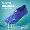 SEEKWAY Water Shoes Quick-Dry Aqua Socks Barefoot Slip-on for Beach Pool Swim River Yoga Lake Surf Women Men Black SK001(1c-splice Blue)