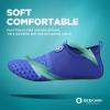 SEEKWAY Water Shoes Quick-Dry Aqua Socks Barefoot Slip-on for Beach Pool Swim River Yoga Lake Surf Women Men Black SK001(1c-splice Blue)