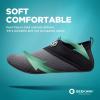 SEEKWAY Water Shoes Quick-Dry Aqua Socks Barefoot Slip-on for Beach Pool Swim River Yoga Lake Surf Women Men Black SK001(1e-splice Black&grey)