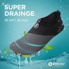 SEEKWAY Water Shoes Quick-Dry Aqua Socks Barefoot Slip-on for Beach Pool Swim River Yoga Lake Surf Women Men Black SK001(1e-splice Black&grey)