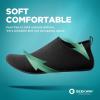 SEEKWAY Water Shoes Quick-Dry Aqua Socks Barefoot Slip-on for Beach Pool Swim River Yoga Lake Surf Women Men Black SK001(2a-wave Black)