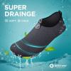 SEEKWAY Water Shoes Quick-Dry Aqua Socks Barefoot Slip-on for Beach Pool Swim River Yoga Lake Surf Women Men Black SK001(2b-wave Grey)