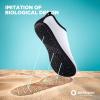 SEEKWAY Water Shoes Quick-Dry Aqua Socks Barefoot Slip-on for Beach Pool Swim River Yoga Lake Surf Women Men Black SK001(2c-wave White)