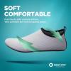 SEEKWAY Water Shoes Quick-Dry Aqua Socks Barefoot Slip-on for Beach Pool Swim River Yoga Lake Surf Women Men Black SK001(2f-light Gray)