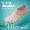 SEEKWAY Water Shoes Quick-Dry Aqua Socks Barefoot Slip-on for Beach Pool Swim River Yoga Lake Surf Women Men Black SK001(2g-nude Pink)
