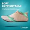 SEEKWAY Water Shoes Quick-Dry Aqua Socks Barefoot Slip-on for Beach Pool Swim River Yoga Lake Surf Women Men Black SK001(2g-nude Pink)