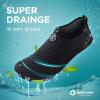 SEEKWAY Water Shoes Quick-Dry Aqua Socks Barefoot Slip-on for Beach Pool Swim River Yoga Lake Surf Women Men Black SK001(3a-741 Black)