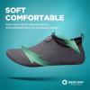 SEEKWAY Water Shoes Quick-Dry Aqua Socks Barefoot Slip-on for Beach Pool Swim River Yoga Lake Surf Women Men Black SK001(3b-742 Gray)