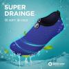 SEEKWAY Water Shoes Quick-Dry Aqua Socks Barefoot Slip-on for Beach Pool Swim River Yoga Lake Surf Women Men Black SK001(3c-743 Blue)