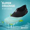 SEEKWAY Water Shoes Quick-Dry Aqua Socks Barefoot Slip-on for Beach Pool Swim River Yoga Lake Surf Women Men Black SK001(3f-787 Green)