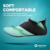 SEEKWAY Water Shoes Quick-Dry Aqua Socks Barefoot Slip-on for Beach Pool Swim River Yoga Lake Surf Women Men Black SK001(3f-787 Green)