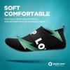SEEKWAY Water Shoes Quick-Dry Aqua Socks Barefoot Slip-on for Beach Pool Swim River Yoga Lake Surf Women Men Black SK001(6c-belt B1ack White)