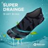 SEEKWAY Water Shoes Quick-Dry Aqua Socks Barefoot Slip-on for Beach Pool Swim River Yoga Lake Surf Women Men Black SK001(7aa-black Shark)